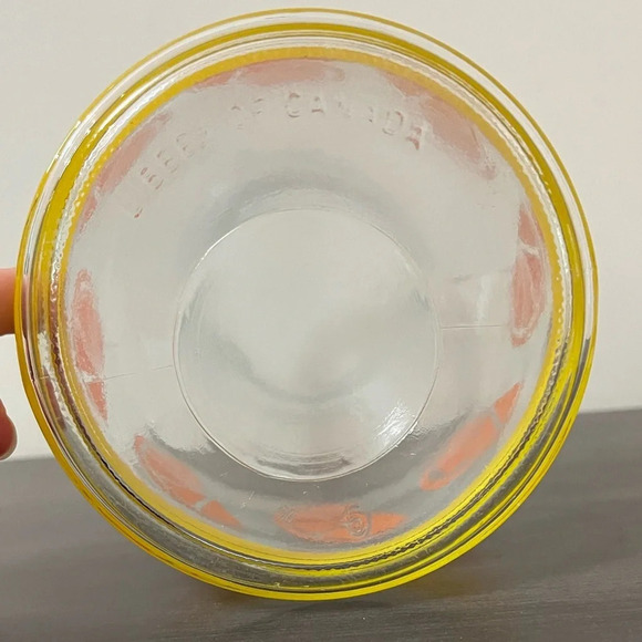 Vintage Libbey of Canada Juice Carafe Pitcher Orange Slices Yellow Design Glass - Picture 4 of 5